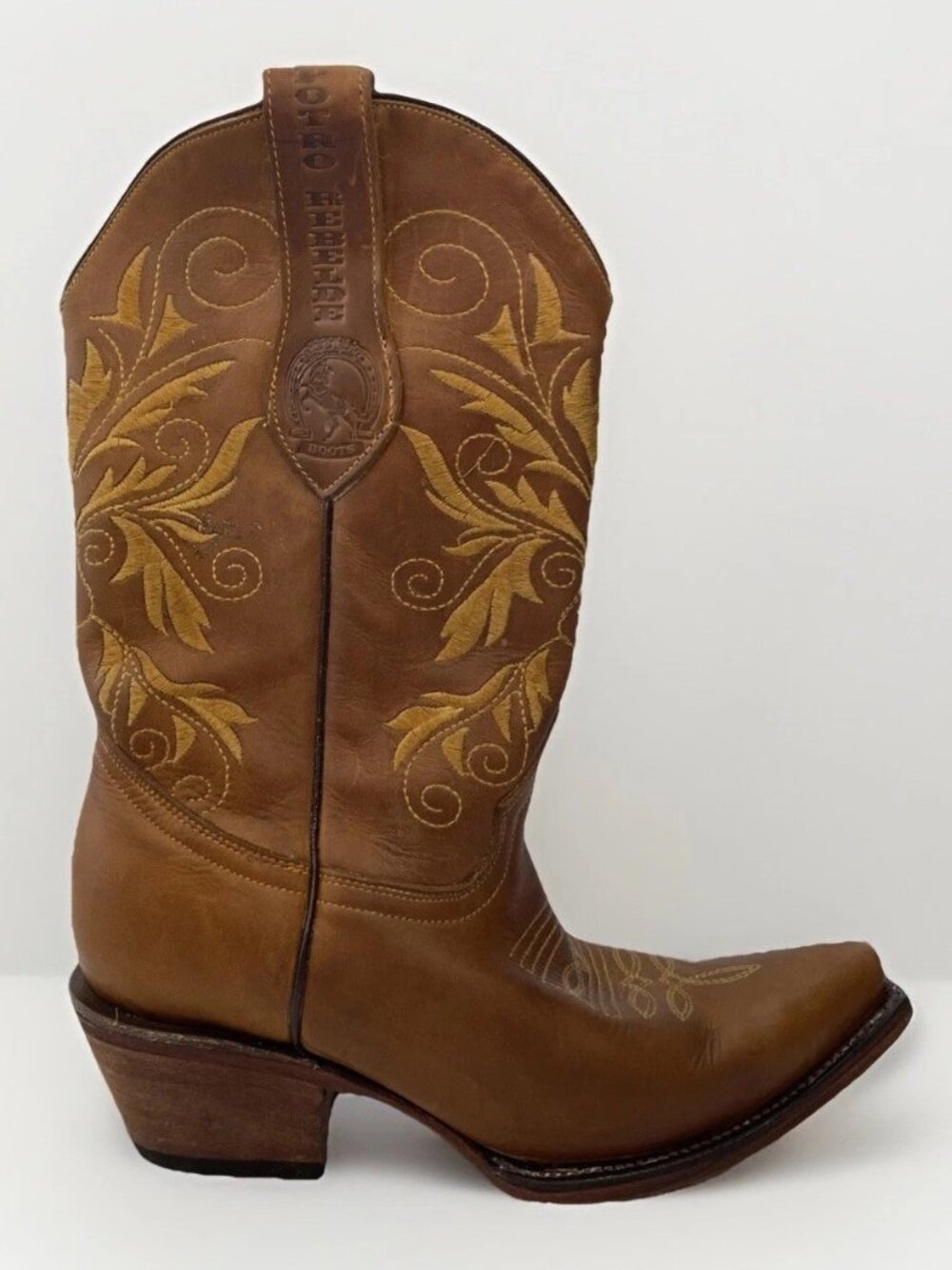 Genuine Cowhide Leather pointed Toe Western Boots Handcrafted women 7.5